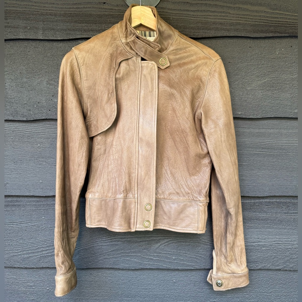 Mike and Chris brown leather jacket